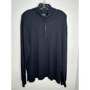 The North Face Sweater Mens Large Wool Blend Quarter 1/4 Zip Mock Neck Outdoors